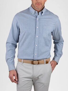 Tailor Vintage Dutch Blue Airotec Stretch Long Sleeve Shirt/18344